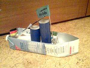 Making a boat from a milk carton