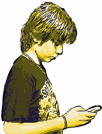 Youth with a smartphone