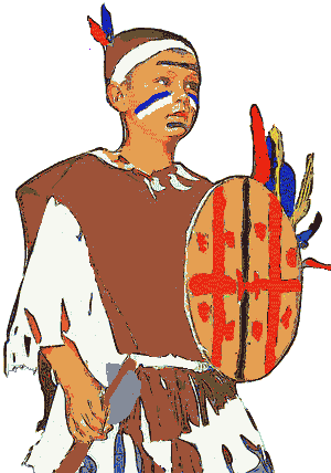 Wampun, Tomahawk and Shield 
