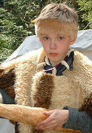 Fur clothing with bear claw necklace 