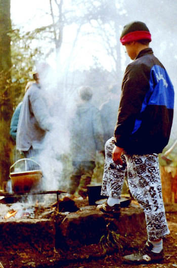 Cooking at the camp