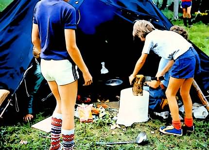 Cooking at the camp