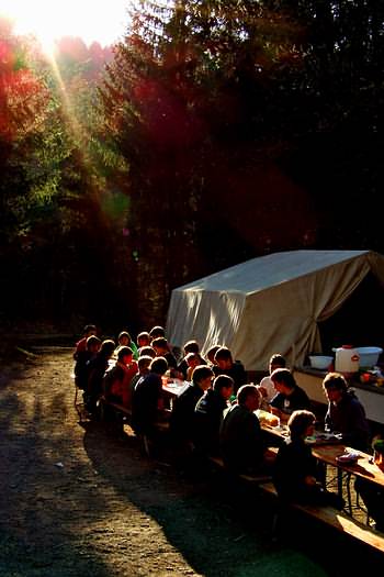 Dinner in the camp