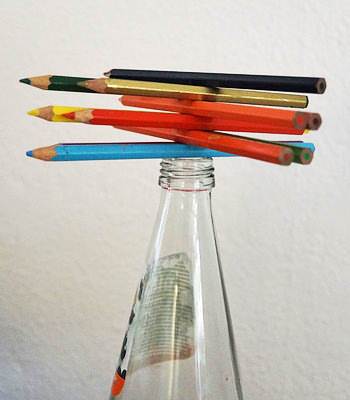 Pencil Games: The objective of this game is to stack as many as possible pencils on top of a bottleneck.