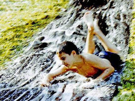 Plastic sheets for a water slide