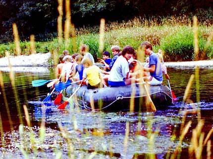 Club excursions: on the way in a dinghy (inflatable boat)