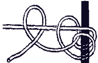 Anchor Cable Knot or Round Turn and two Half Hitches