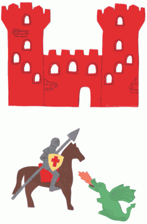 Castle, Knight and Dragon