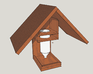 birdhouse with an automatic feeder