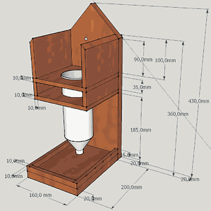 birdhouse with an automatic feeder
