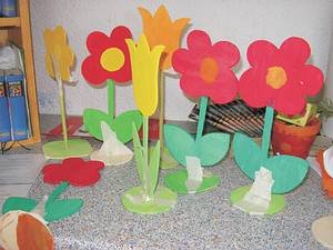 Wooden flowers for spring decoration
