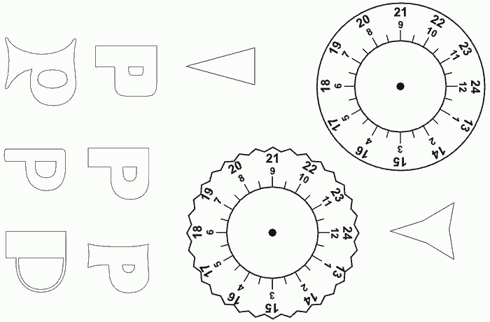 Parking disc with print