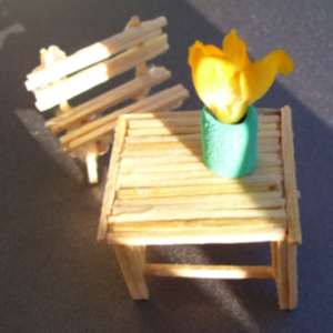 Miniature match-stick furniture