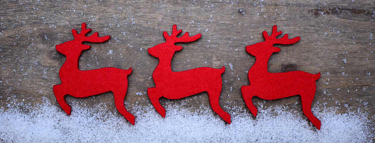 Reindeers made of plywood