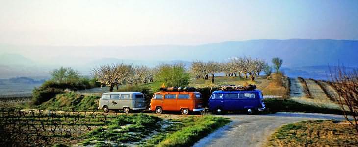 Southern France: we spent the night on a dirt road with 27 people.