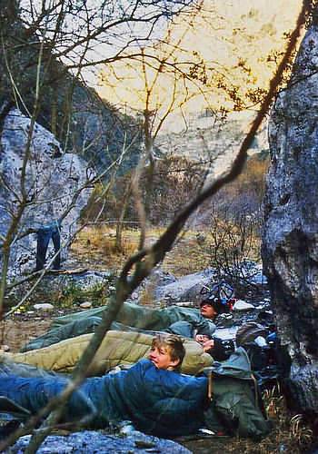 Bivvy in a canyon