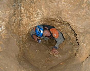 caving